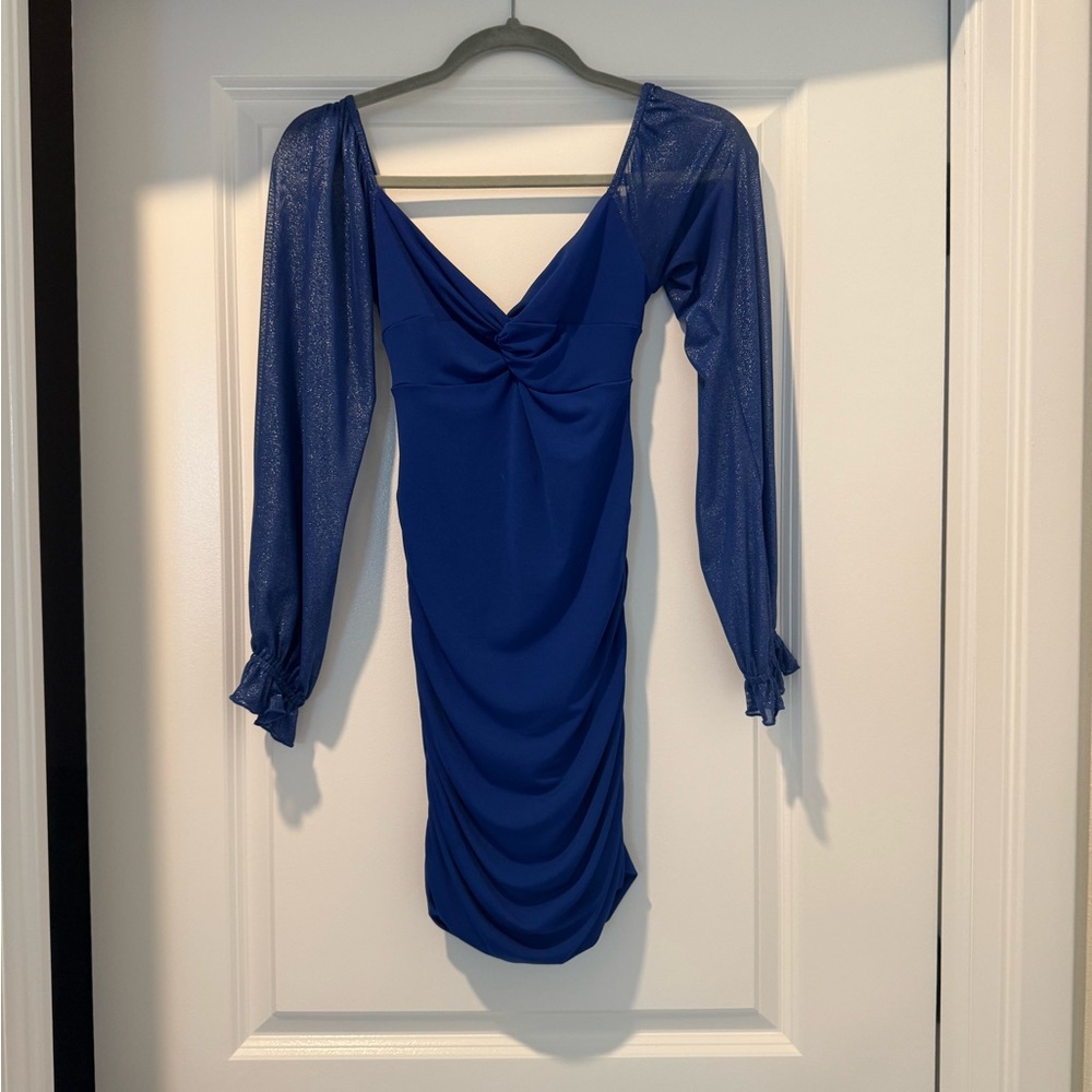Lucy in the Sky Royal Blue Long Sleeve Dress